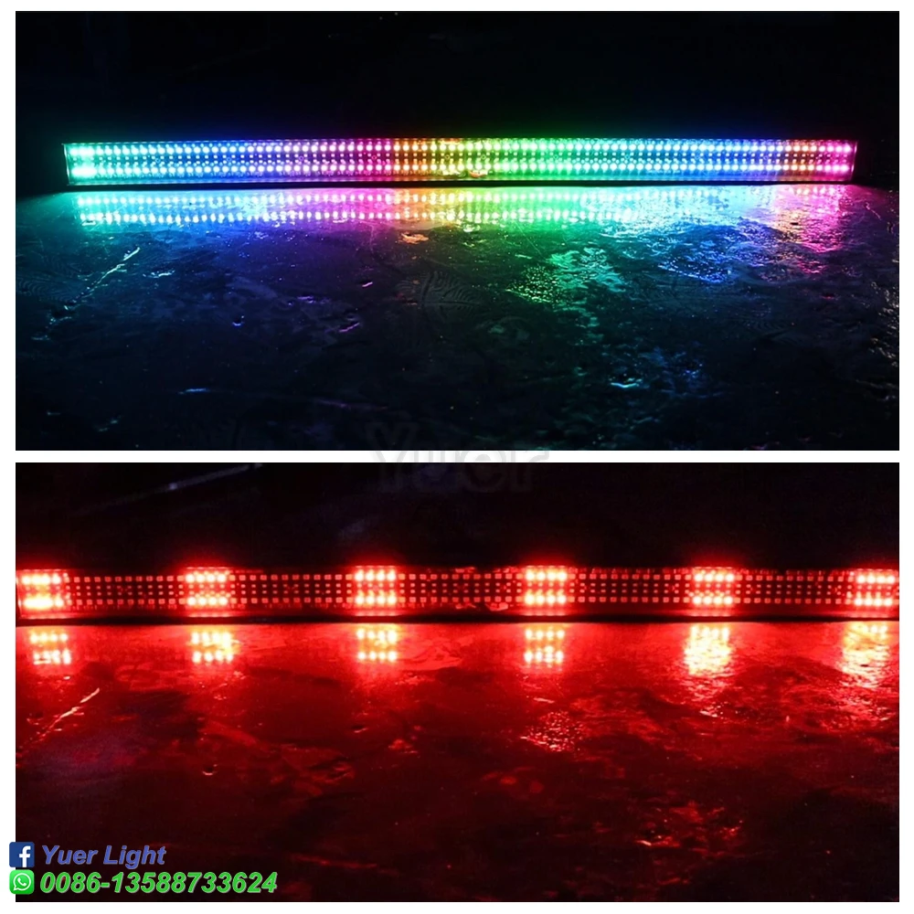 Imagem -06 - Rgb Led Wash Light Bar com Efeito Estroboscópico Wall Washer Light Strip para Palco Casamento Festa da Igreja Club Uplighting Novo w +