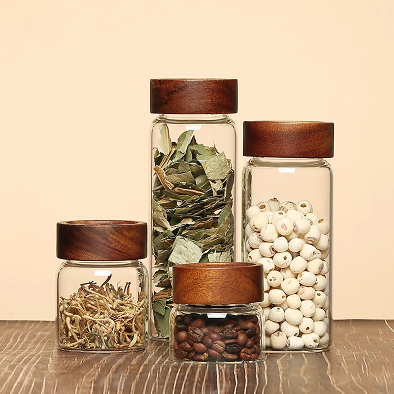 Glass Coffee Bean Sealed Storage Jar Moisture-Proof Vacuum Pressed Kitchen Container for Tea Rice Peanut - view 2