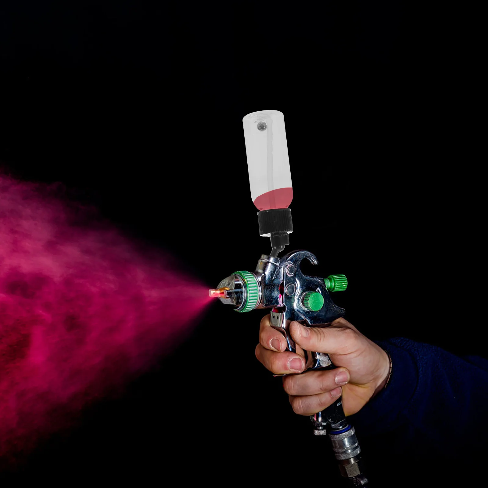 30 مللي زجاجة البخاخة البلاستيك كوب الصباغ الملون مختومة قابلة لإعادة الاستخدام أسفل شفط اللوحة لوازم أدوات الرسم الحاويات