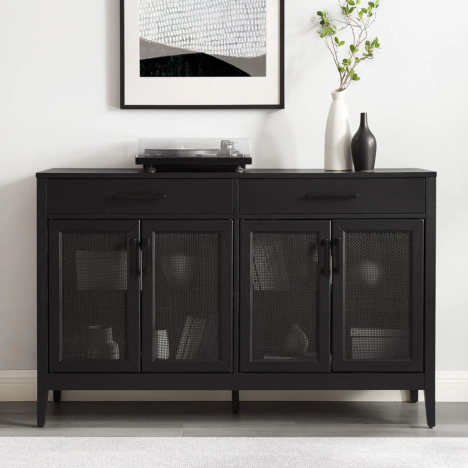 Storage Cabinet, Sideboard Buffet Cabinet with Doors and Adjustable Shelve, Freestanding for Hallway, Entryway or Living Room