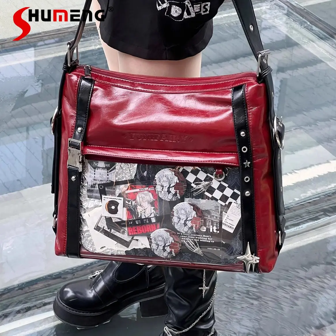 

Original Japanese Style 2D Lolita Large Capacity Pain Bag Student Class Daily Commute Casual Crossbody Shoulder Bag for Women