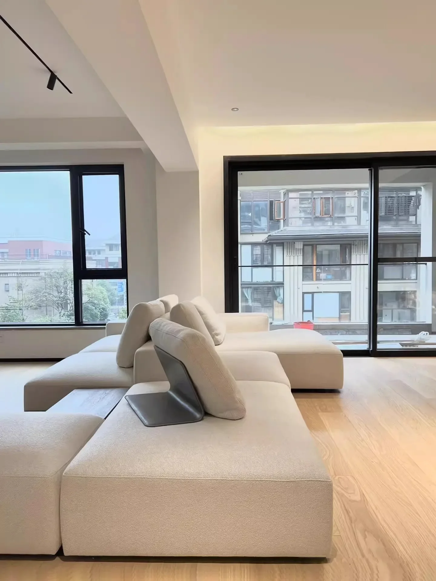 X Minimalist double-sided back-to-back, modular combination sofa Modern light luxury horizontal hall large flat square sofa