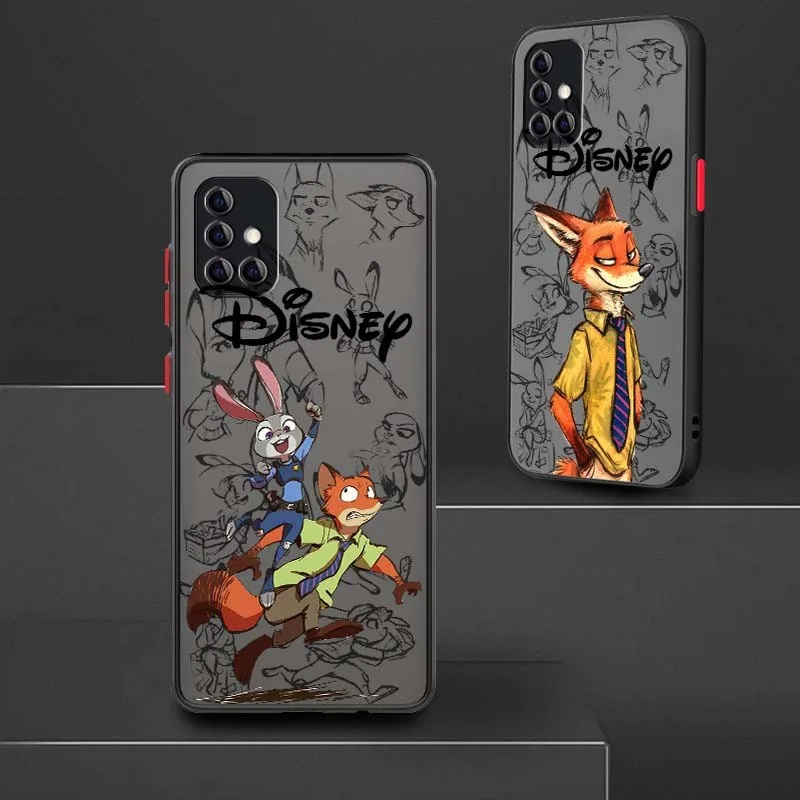 Etui na telefon z motywem Zootopia, Nick i Judy, dla Samsung Galaxy S25 S24 S23 S22 S21 S20 S10 Note20 Plus Ultra Lite 5G, tylna obudowa