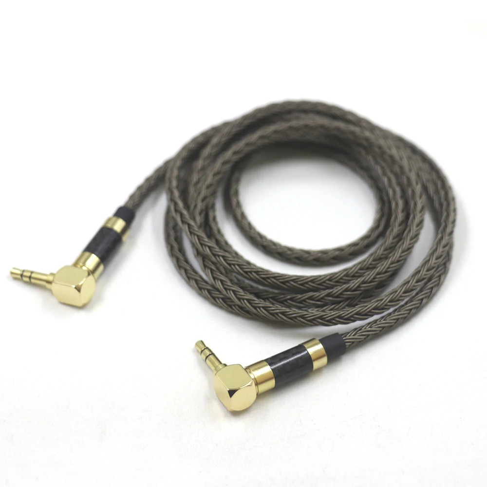 16 Core OCC 3.5mm male to 3.5mm male 90 Degree Right Angle audio input cable speaker line for Car Headphone MP3/4 Aux Cord