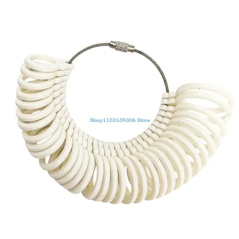 أداة قياس الحلقات البلاستيكية 400A، 5 ألوان دقيقة لتحجيم المجوهرات #2