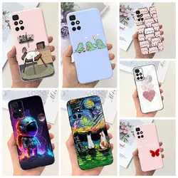 For Xiaomi Redmi 10 Case Cute Cartoon Print Soft Silicone Matten Back Cover For Xiaomi Redmi10 6.5