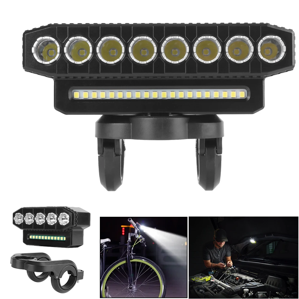 

Car Overhaul Lights With Handbar Holder Motorcycle Spotlights Waterproof Portable Bicycle Lights Flood Lights LED 20SMD Cordless