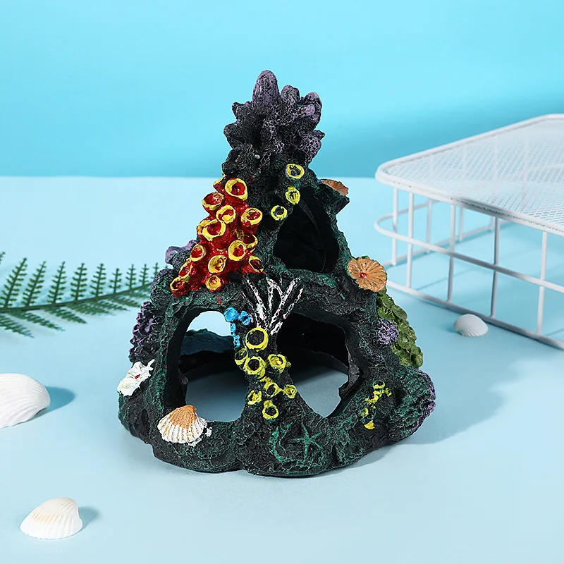 Aquarium Decoration Artificial  Coral Mountain Synthetic Resin Coral Dazzling Stone for Aquarium Decoration for Fish Tank