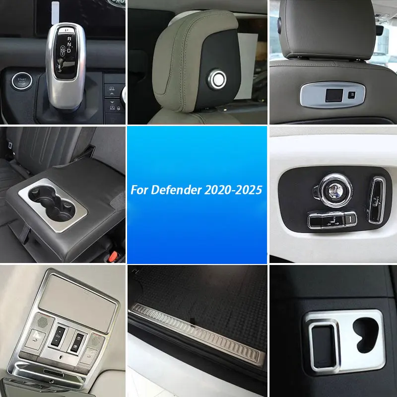 

Interior Modification Central Control Air Outlet Gear Cover Decoration Sticker For Land Rover Defender 90 110 130 2020-2025
