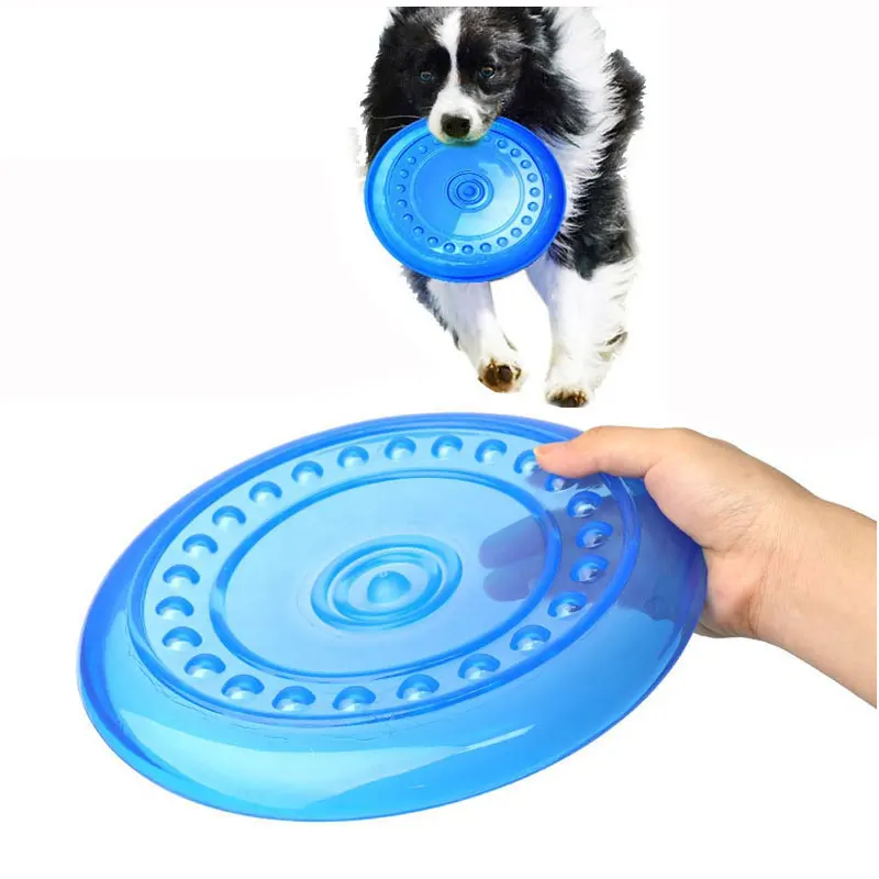 Juguete Frisbee de TPR para Perros, Resistente a Mordidas, Fácil de Lanzar, Multiusos, para Entrenamiento y Alimentación de Perros al Aire Libre, Suministros para Mascotas