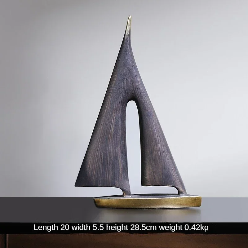 2-piece Set of Smooth Sailing Sailboats for Living Room Decoration,home Decoration, Bedroom Tabletop Decoration, Resin Craf
