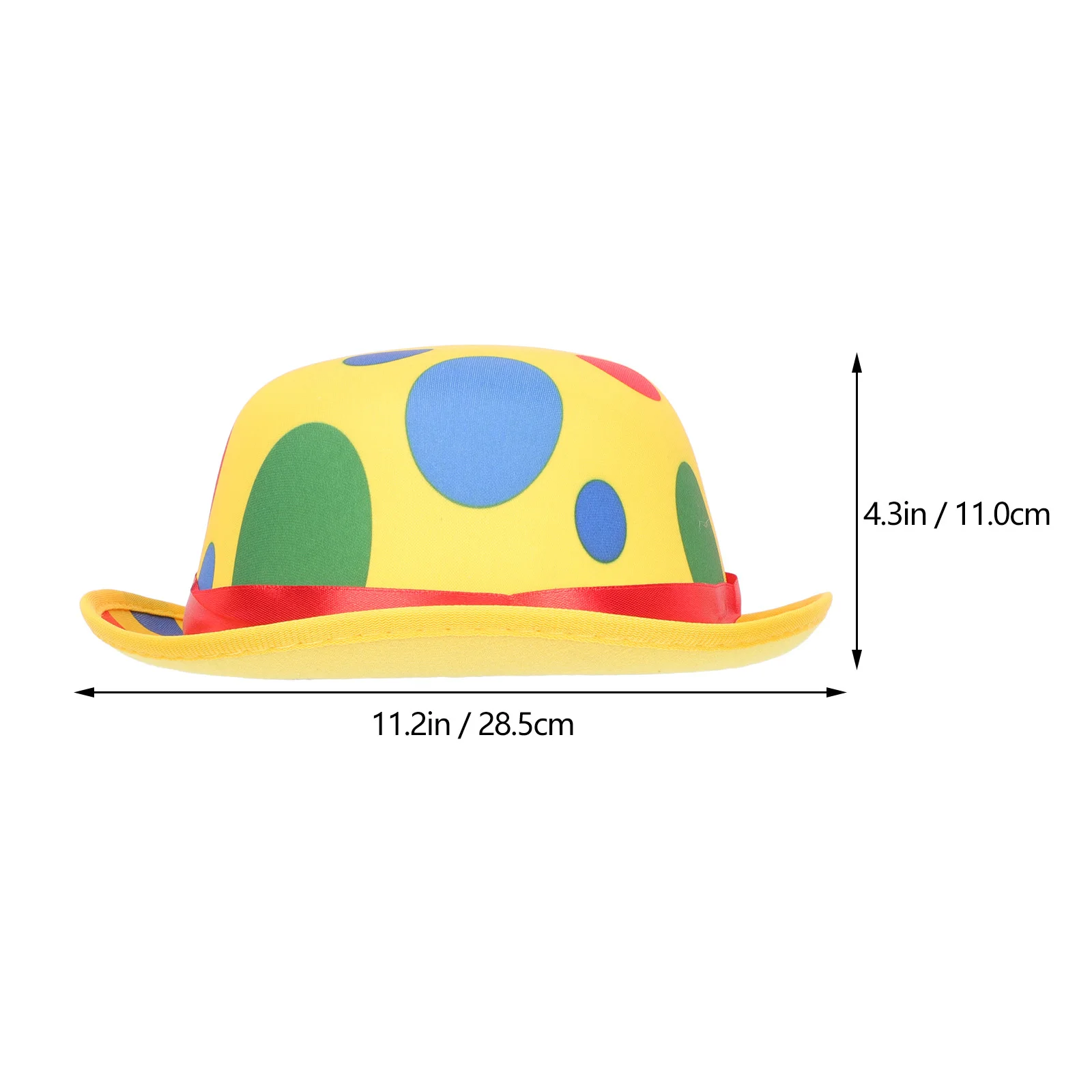 قبعة المهرج ذات جودة عالية، تصميم واقعي متين لحفلة الهالوين، زي دعامة أداء المسرح