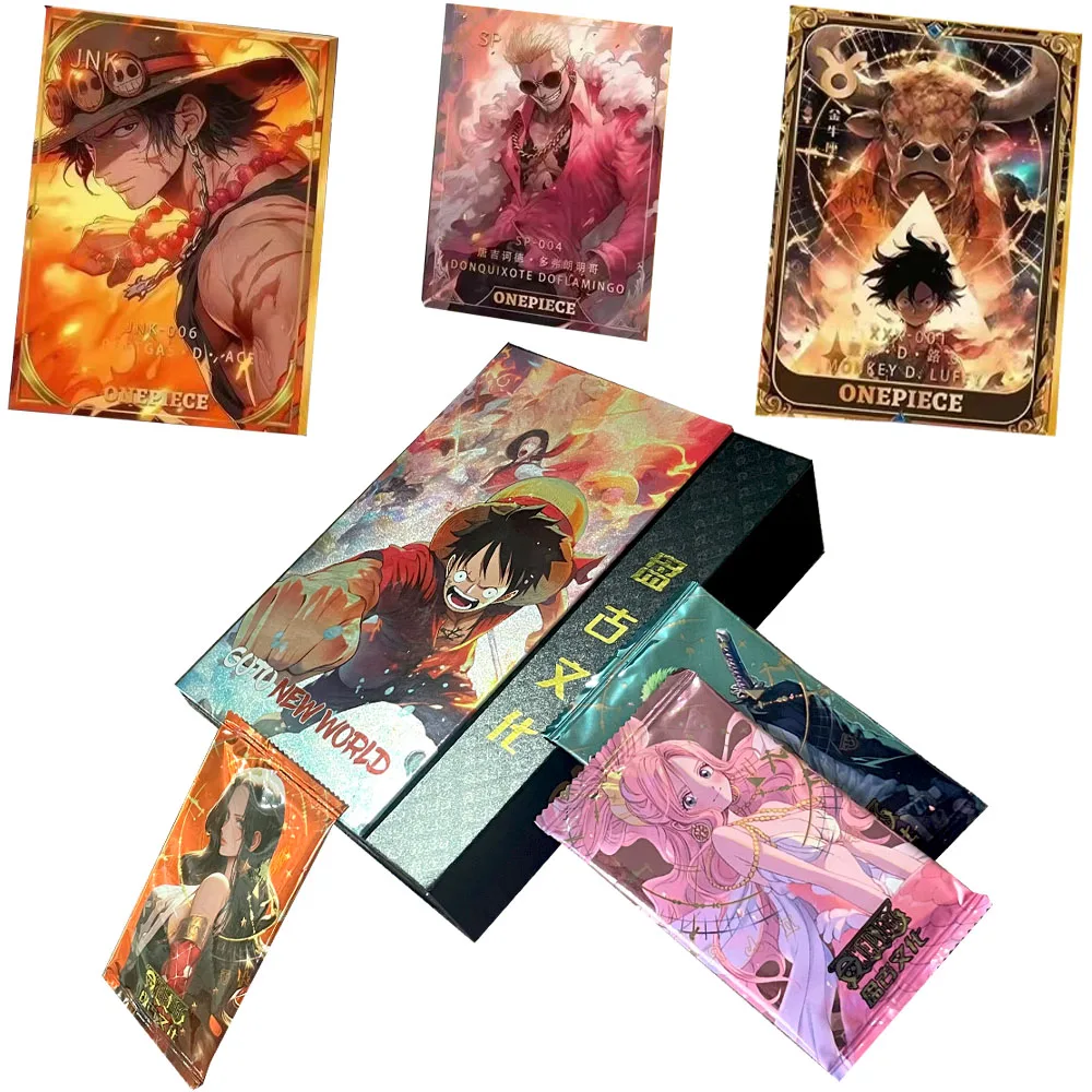 

New One Piece Collection Cards Rare Booster Box Anime Luffy Zoro Nami Chopper TCG Child Birthday Gift Toy