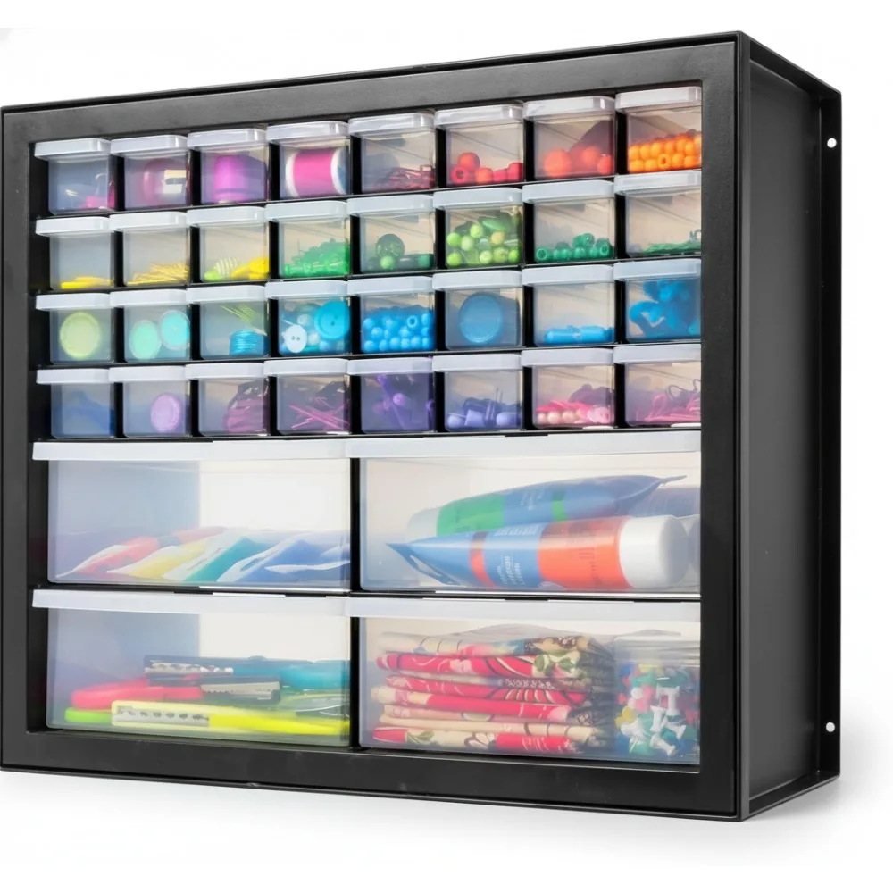 

Шкаф-органайзер для мелких деталей с 36 ящиками, штабелируемые пластиковые ящики для хранения аппаратных средств, инструментов, поделок, бусин