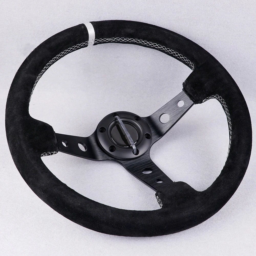 

Car Modification Steering Wheel 14 Inch Suede Frosted Sports Racing Universal Steering Wheel Tools volante esportivo