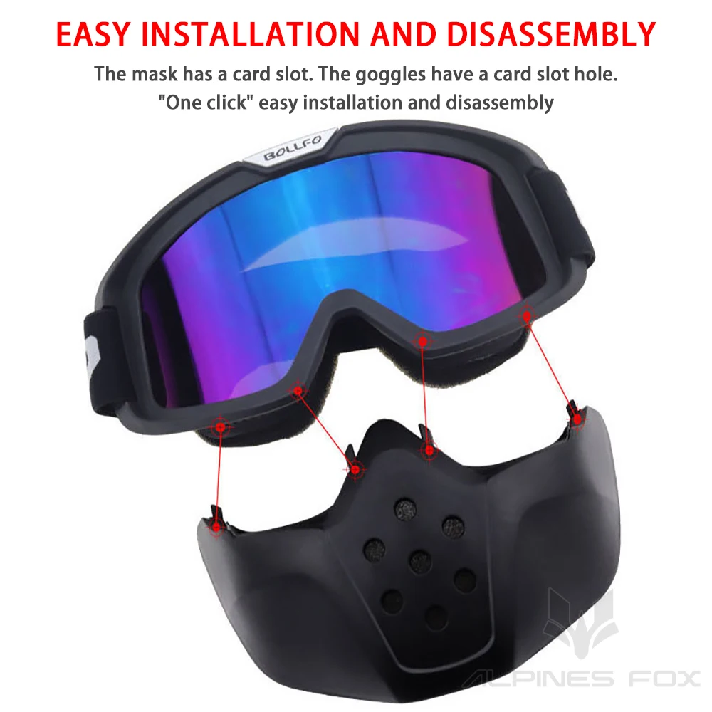 Vintage Motorcycle Helmet Goggles Motocross Helmet Glasses Retro Windproof Open face Helmets Goggles Mask