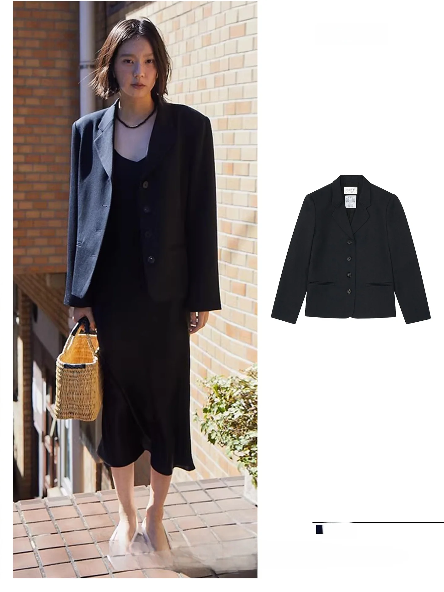 Casual Vintage Style Long Sleeve Pure Color Lapel Women's Suit Spring 2026 Korean Version Slimming Coat Breathable Woolen