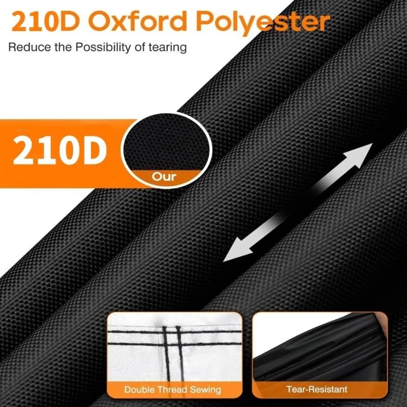 غطاء عربة جولف دائم 4 مقاعد 210D مع بالداشين ممتد، خاصية سلامة الأطفال، مركبة عالمية، للاستخدام الخارجي #3