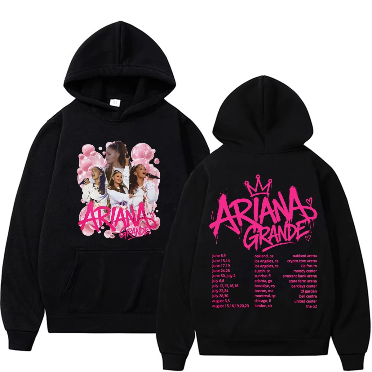 Ariana Grande Inspired Tour Poster Print Fan Merch Men Hoodie Music Concert Long Sleeve Pullover Sweatshirt For Fan Daily 2026