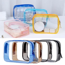 1Pcs Transparent PVC Toiletry Bags Waterproof Bathroom Storage Bag Travel Makeup Pouch Cosmetics Organizer Pouch Tote Bags