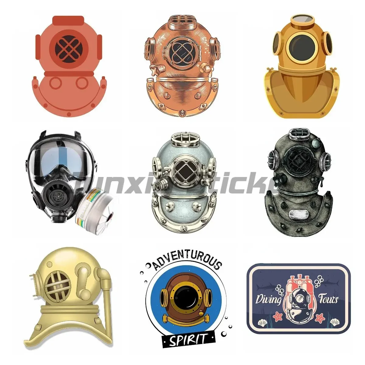 

Большие наклейки для подводного плавания на мотоцикл, автомобиль, наклейки на бампер, окно, водонепроницаемые украшения JDM