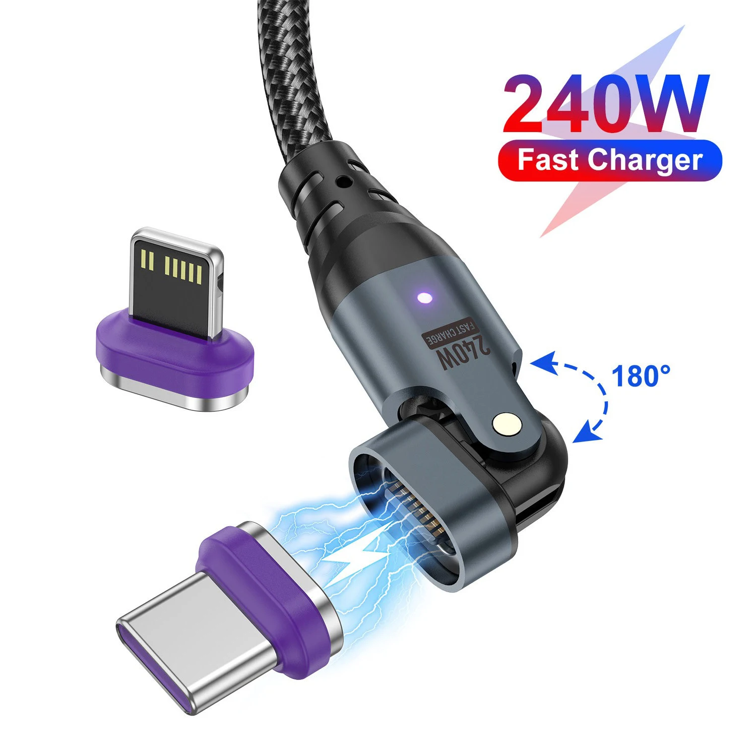 240W 5A Super Fast Charging Type C Cables For iPhone 16 Type C To USB Type C Wire Cable 5A For Macbook iPad Samsung Data Cord