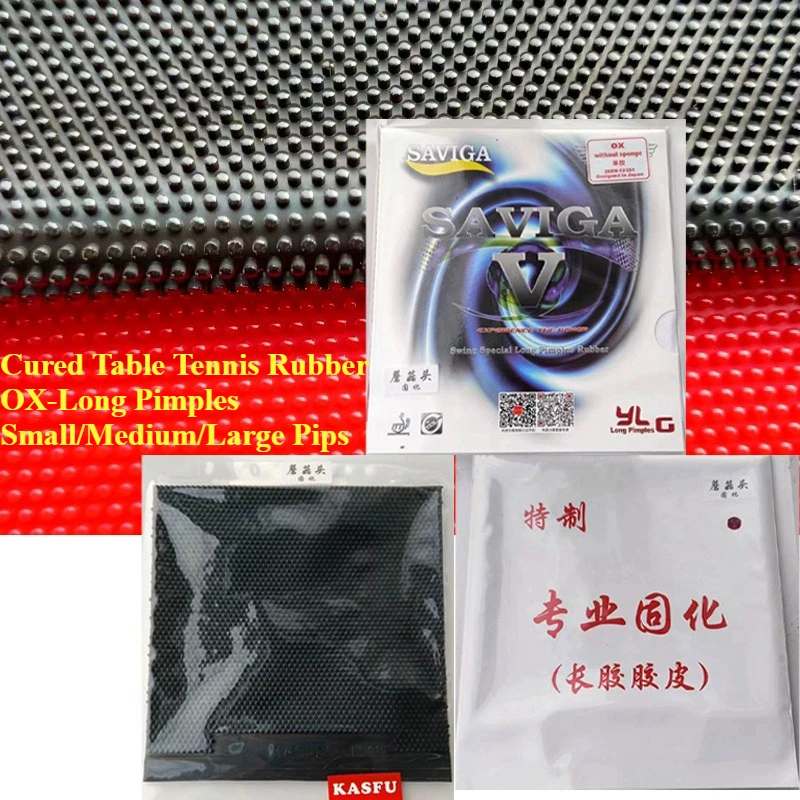 

Cured OX Table Tennis Rubber Long Pimple Mushroom Head Small/Medium/Large Pip PingPong Rubber Durable Zero-spin Anti-arc Sinking