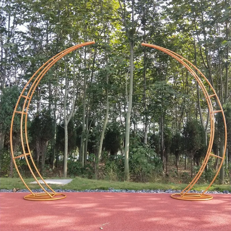 

Wedding props single-layer horn wrought iron arch shelf curved party outdoor wedding balloon flower arrangement decoration
