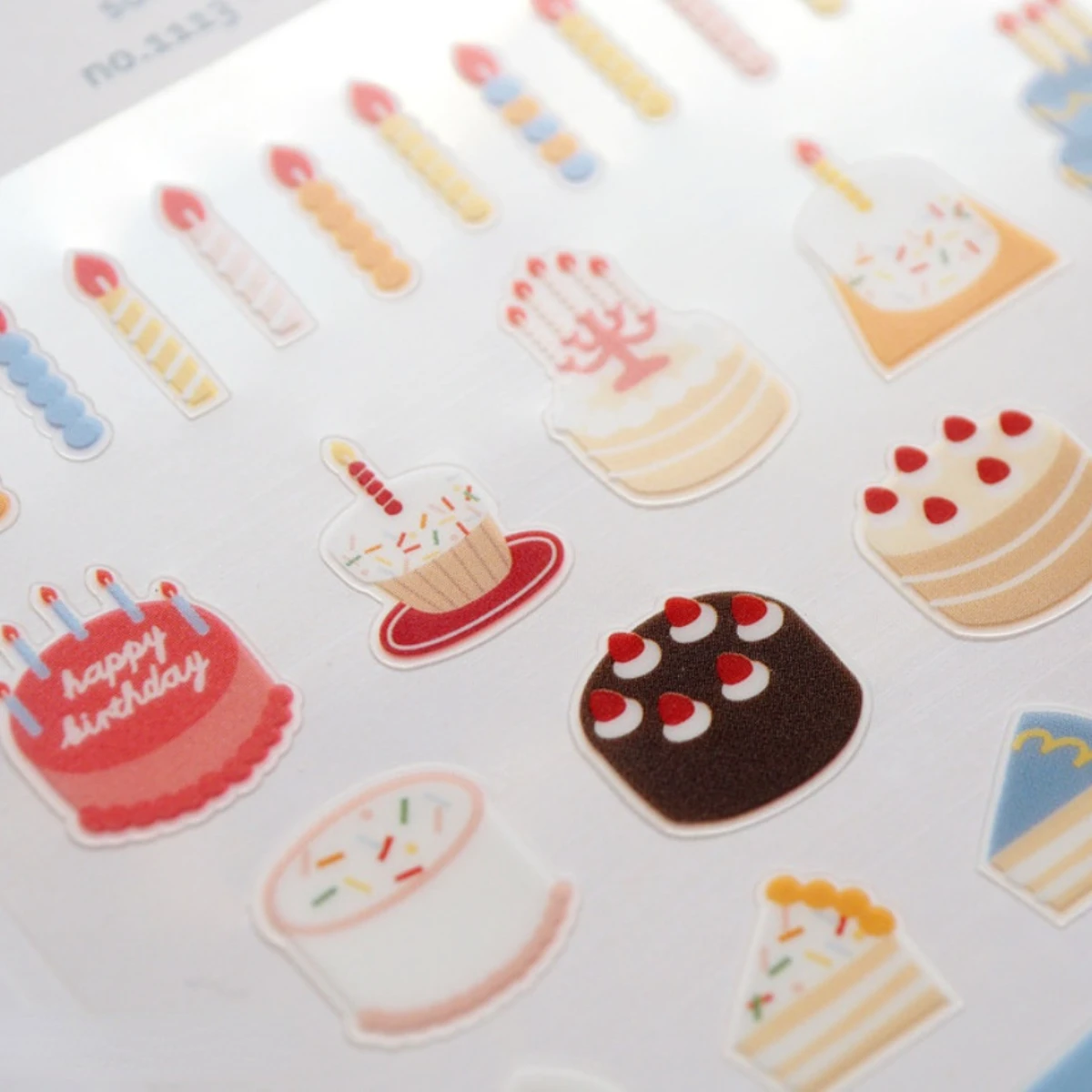 Korean Import Brand Suatelier Kawaii Birthday Cakes Candles Stickers Scrapbooking Diy Diary Stationery Sticker Cute view 3