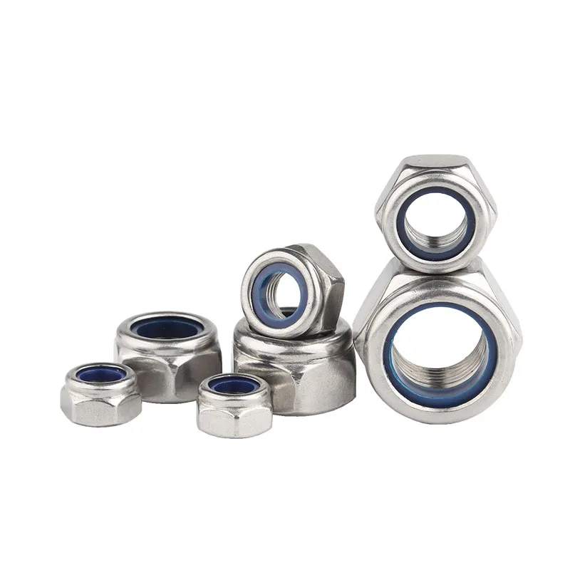 5/10/20/50 Buah M3 M4 M5 M6 M8 M10 M12 Mur Pengunci Benang Kiri Baja Tahan Karat Mur Anti-selip Segi Enam Putar Terbalik