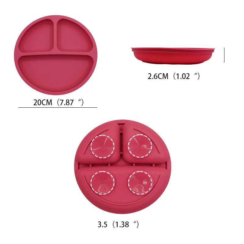 Conjunto de comida infantil, conjunto de 8 peças, feito de silicone, prato de jantar infantil, bib, ventosa, colher, impermeável, copo de bebida de aprendizagem