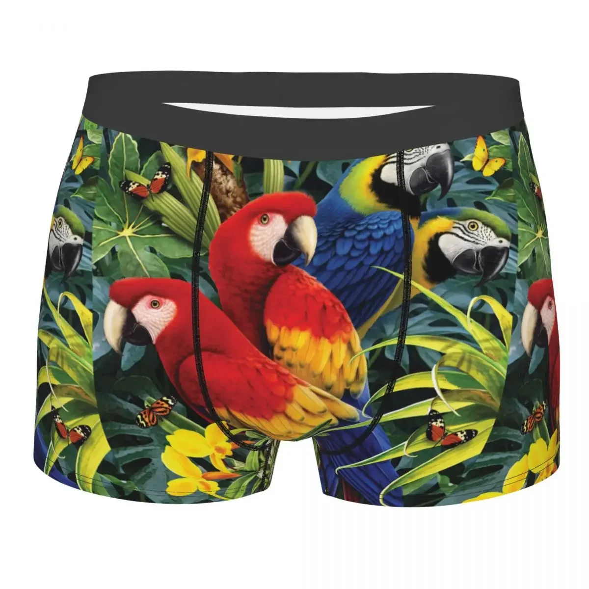 Funny Boxer Kawaii Cockatiel Animal Shorts Panties Men Underwear Macaw Parrots Bird Breathable Underpants for Male