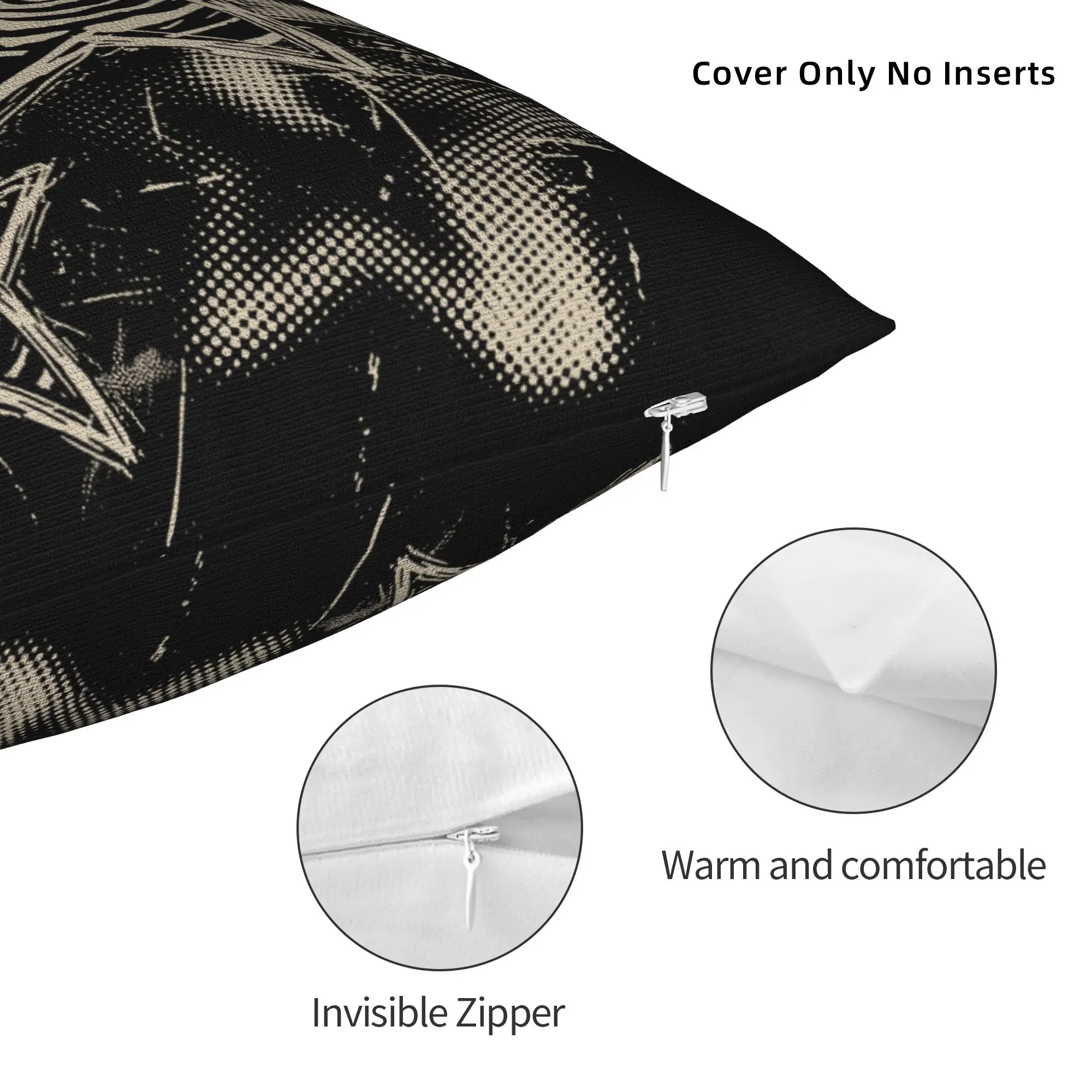 Printed Y2k Grunge Stars 2000s Cyber Pillowcase Polyester Cushion Cover Decorations Throw Pillow Case Cover Home Dropshipping