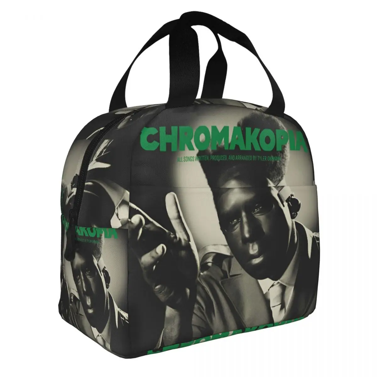 Tylers The Creator Chromakopia Tour 2024 Insulated Lunch Bag Rapper Lunch Container Cooler Bag Tote Lunch Box College Girl Boy