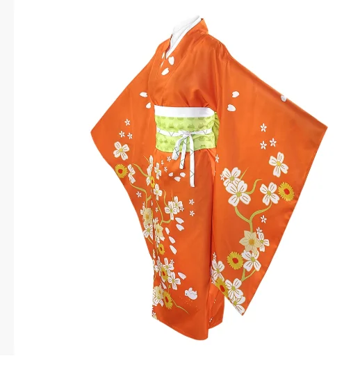Anime Danganronpa 2 Hiyoko Saionji Cosplay Costume 2026 Kimono Adult Women Orange Dress girl gift