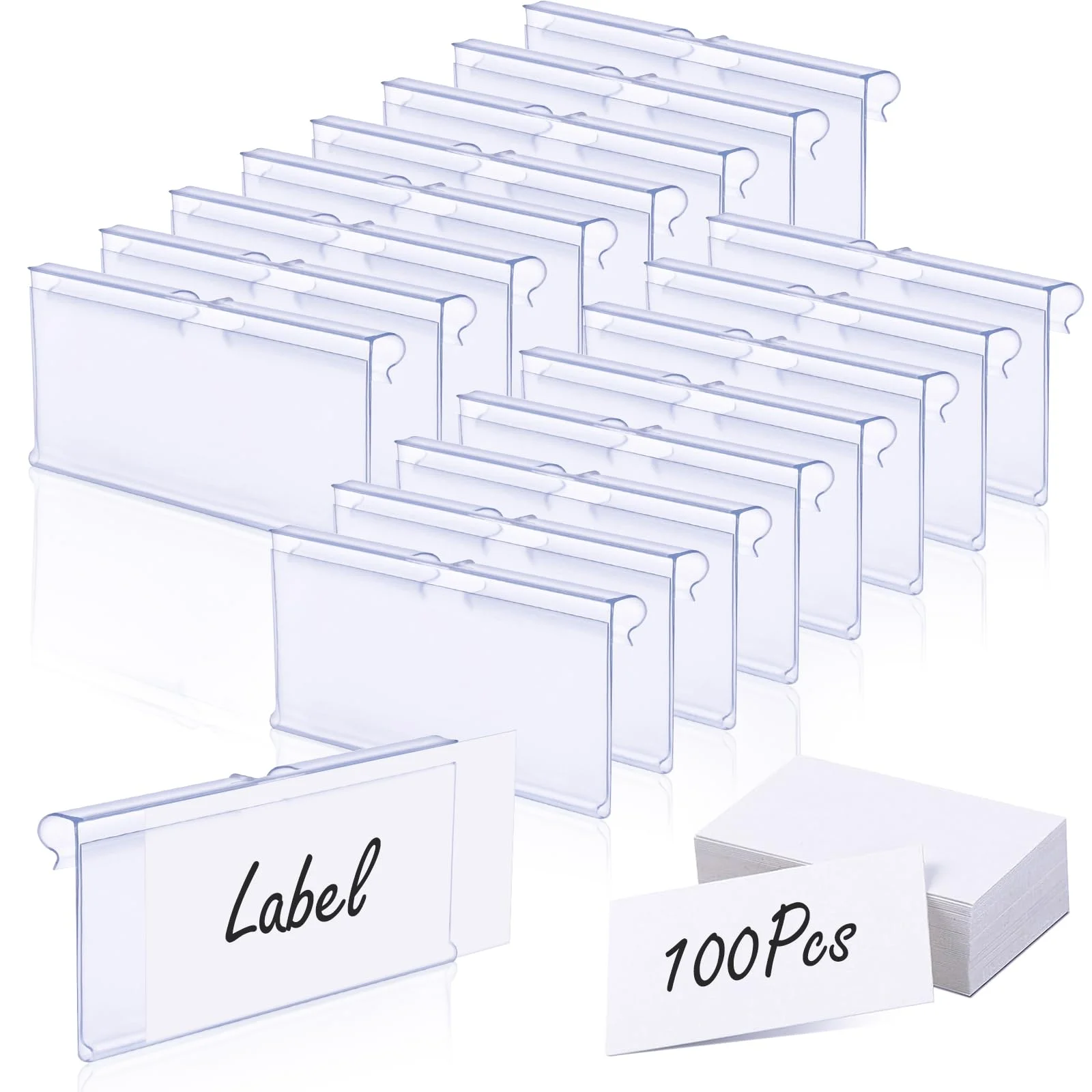 10/30pcs Label Holder, PVC Price Label Holder Clear Plastic Reusable, Suitable For Large Shopping Malls, Supermarkets, Shops