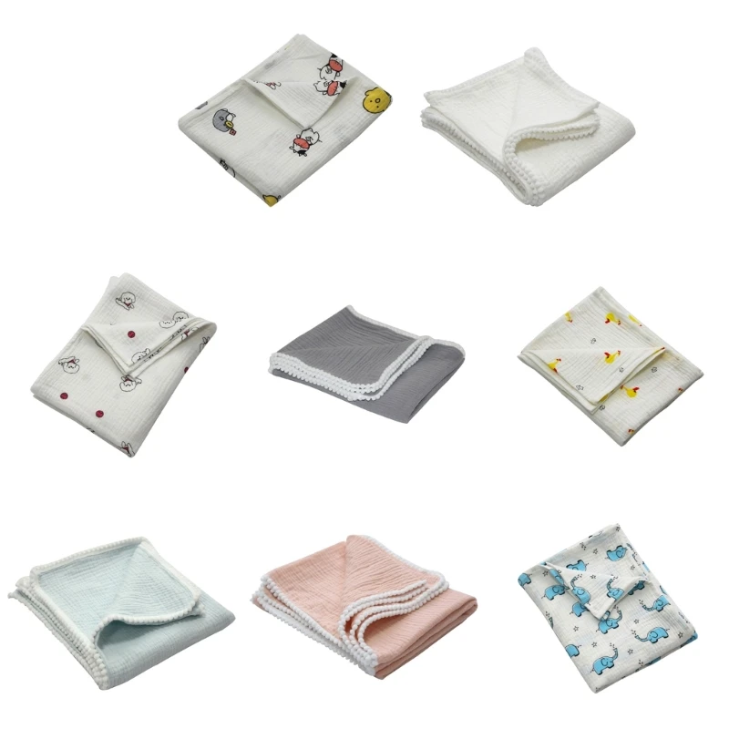 

W3JF Soft Cotton Blanket Swaddle Wraps Quilt Stroller Blankets Baby Muslin Receiving Blankets Bath Towel for Toddler Newborn