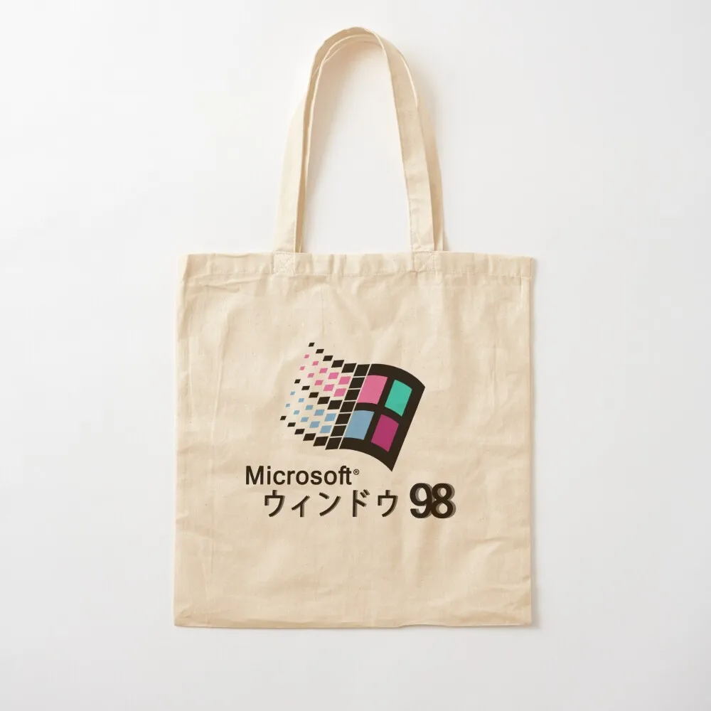 

Microsoft Windows 98 Vaporwave Tote Bag tote bag men's Portable shopping bag Canvas Tote