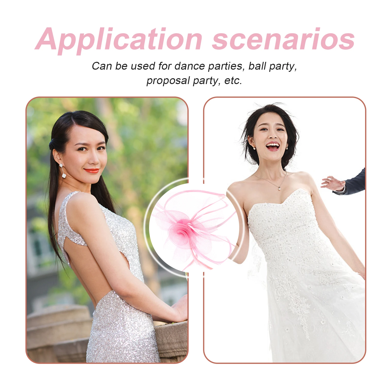 

Navy Mesh Headband Women Hair Accessories Wedding Party Head Hoop Dance Event Decorative Practical Durability