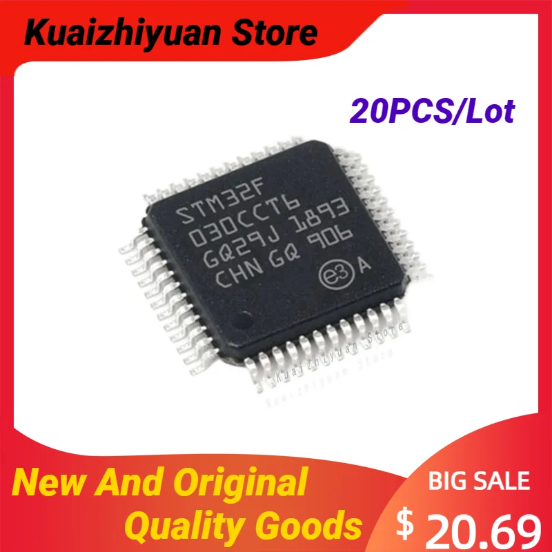 

20PCS/Lot New And Original STM32F030CCT6 STM32F030CCT STM32F030CC STM32F030C STM IC MCU Chip LQFP-48 Chipset Quality Goods