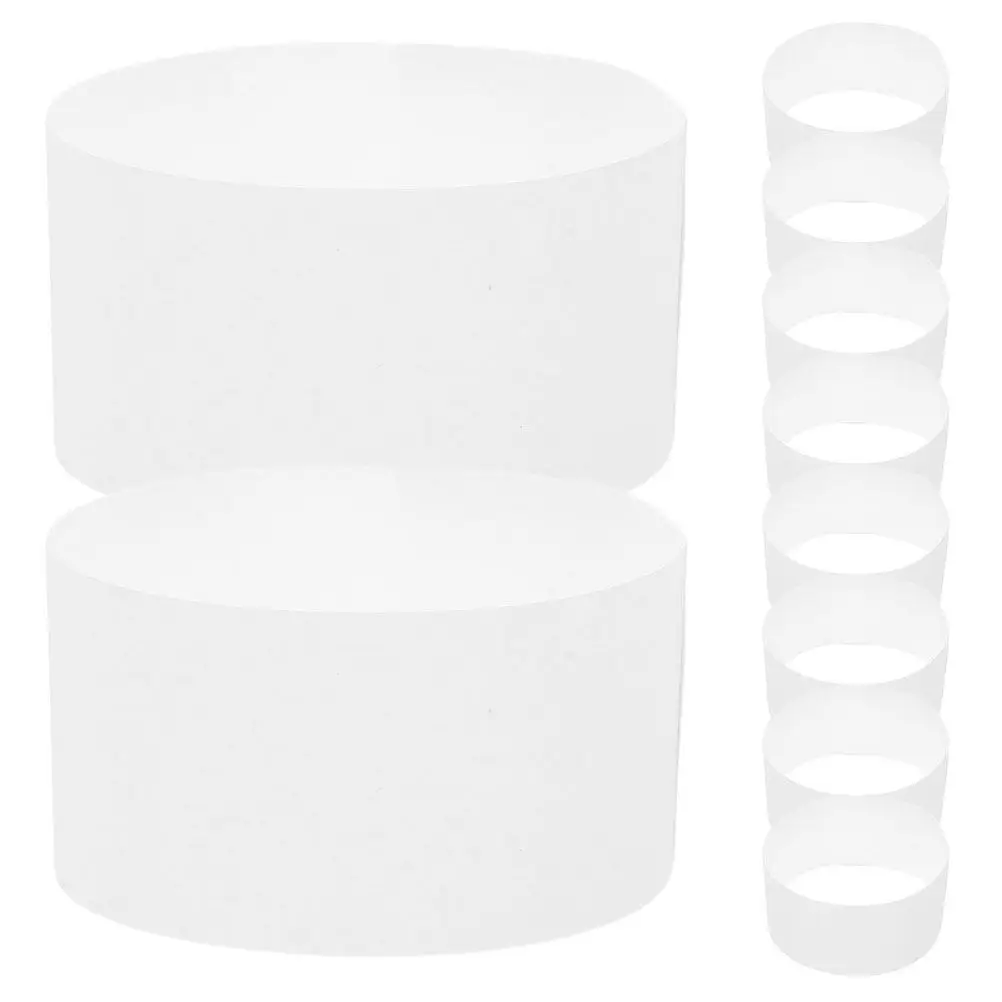

100Pcs Blank White Cash Straps Double Adhesive Currency Paper Bands for Secure Bill Organization Retail Banks Offices
