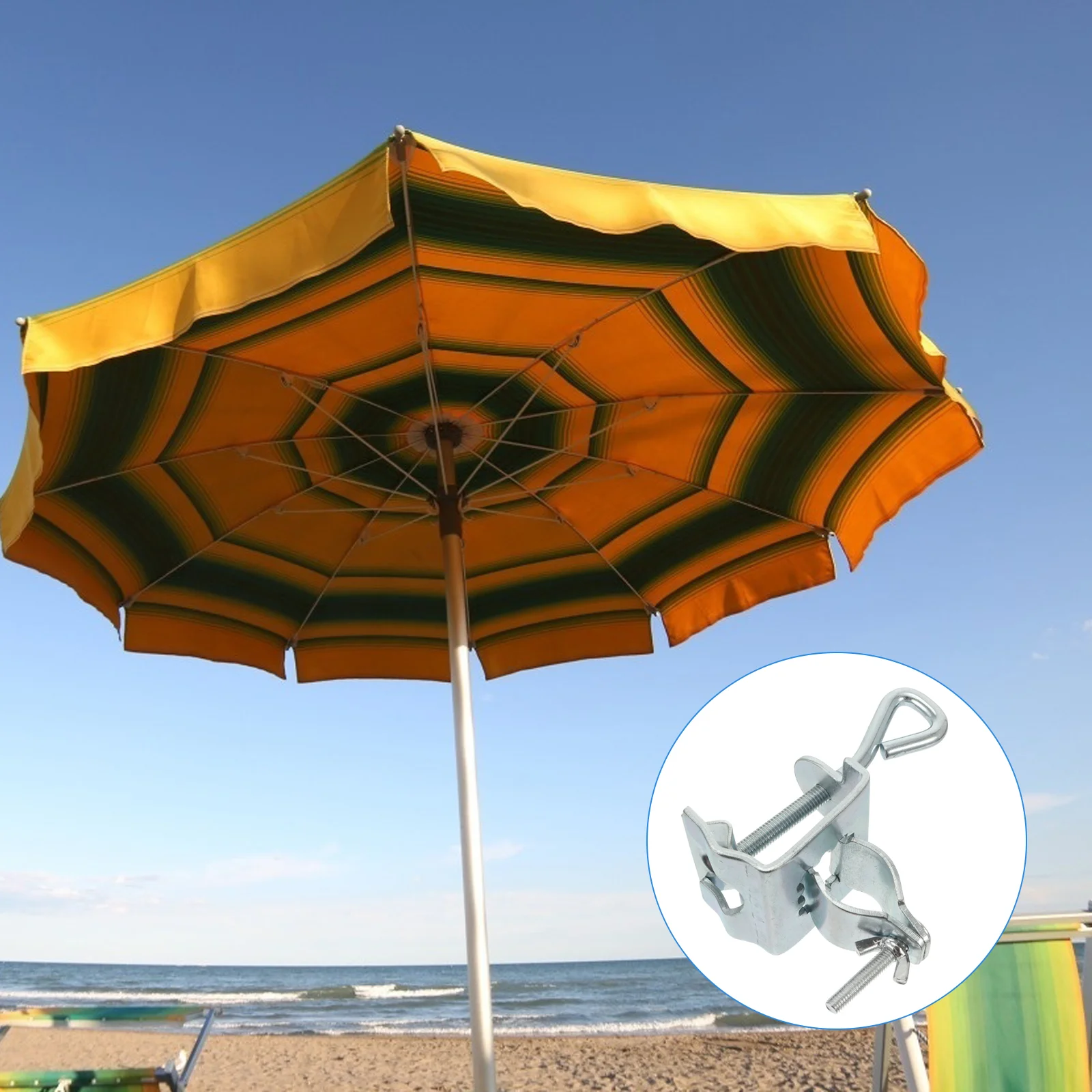 

Beach Umbrella Clip Fixed Parts Holder Parasol Stand Bracket Garden Support Patio Outdoor outside