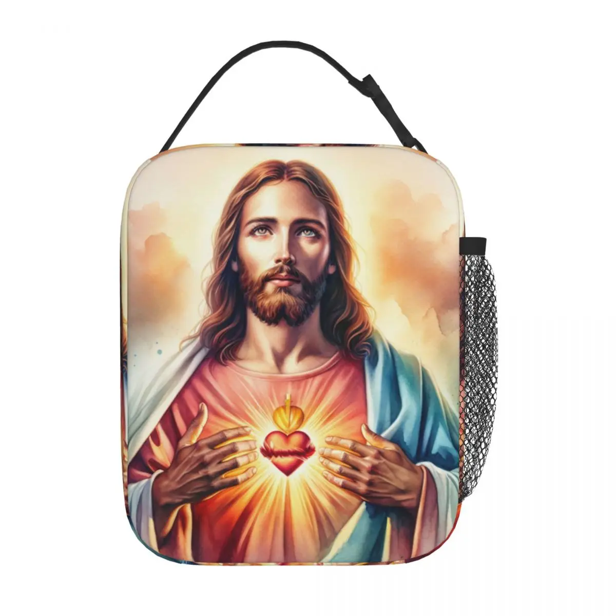 

Catholic Saint Jesus Christ Insulated Lunch Bag Christian Religious Food Container Bags Reusable Thermal Cooler Lunch Boxes