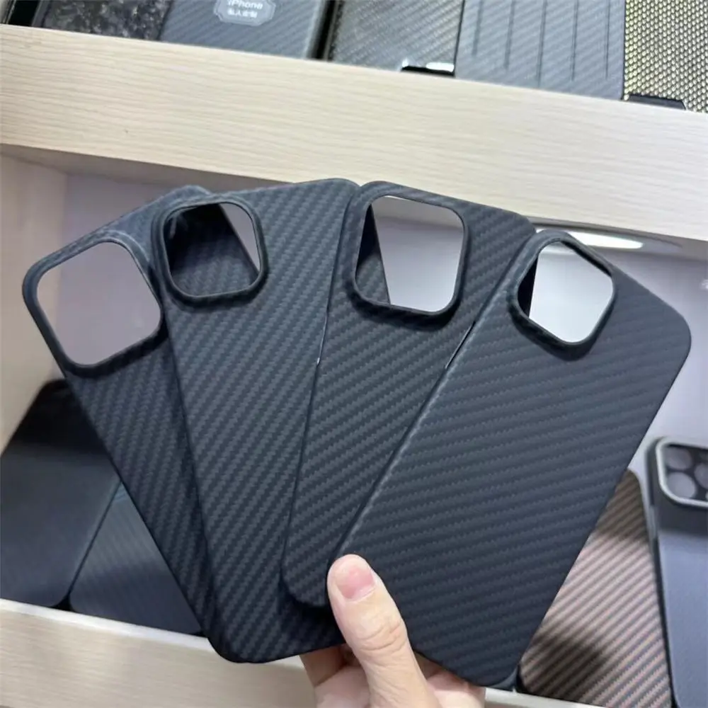 

Genuine Carbon Fiber Aramid Slim Case for iPhone 15 Pro Max 15 Matte Armor Back Cover