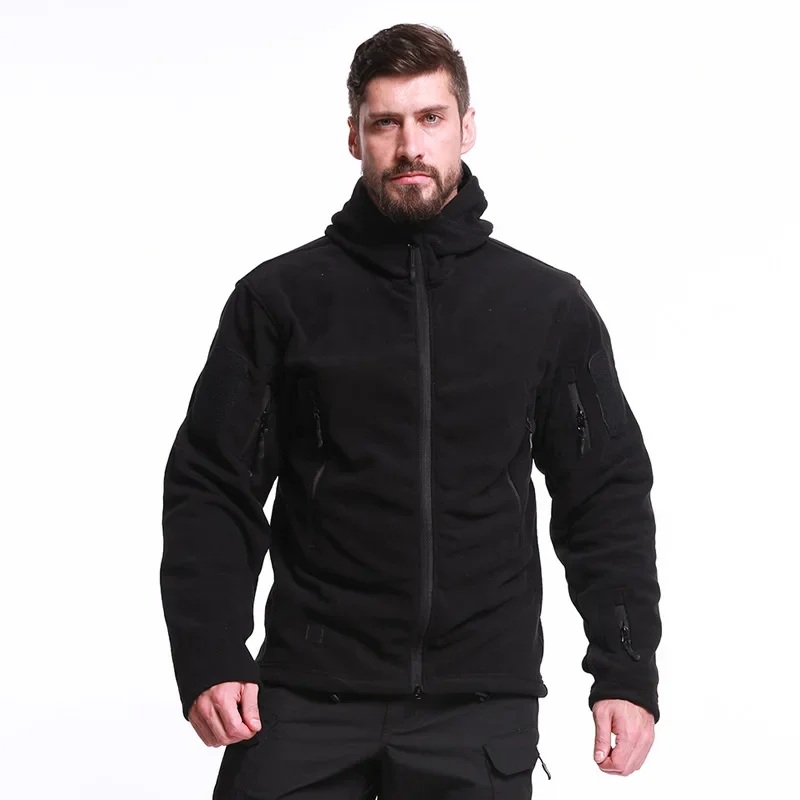 Kurtki turystyczne Wiatroszczelna termiczna odzież myśliwska Polarowa wiatrówka Zimowa kurtka Softshell Męski kombinezon taktyczny Wojskowy kemping — zdjęcie 4