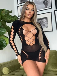 10 Styles High Quality Women's Bodycon Dress Sex Fishing Net Tight Lingerie Ladies Erotic Underwear Perspective Mesh Short Skirt