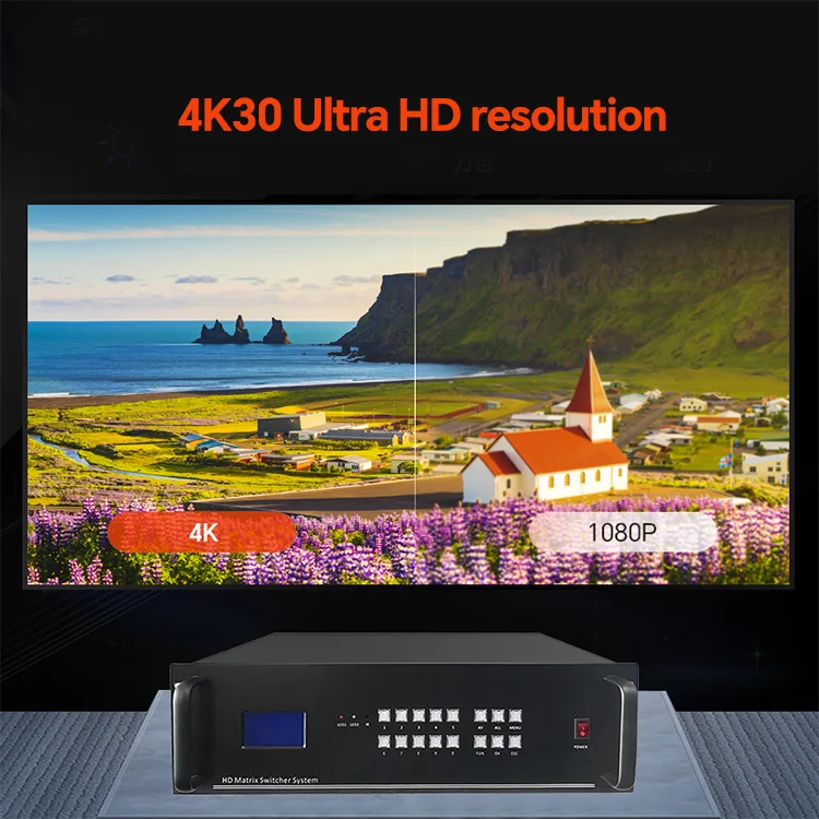 8x8 12x12 HDM I 16x16 Hdcp2.2 100m Transmission HDBase-T Extender 4K Seamless Video Matrix Switcher