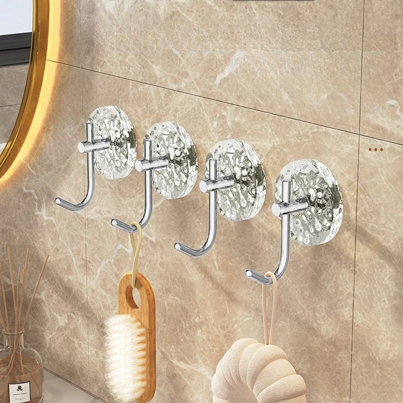 

Hook, Super Glue Paste, No Punching, Bathroom Seamless, Transparent Hook, Light Luxury Acrylic Jewelry Organizer Storage