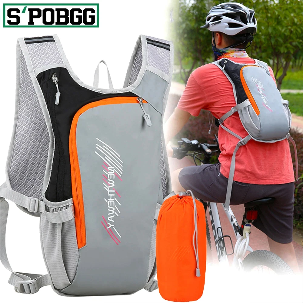 

Hydration Backpack,Waterproof Helmet Mesh Water Backpack for Hiking with Reflective Stripes,Running Backpack for Men Women