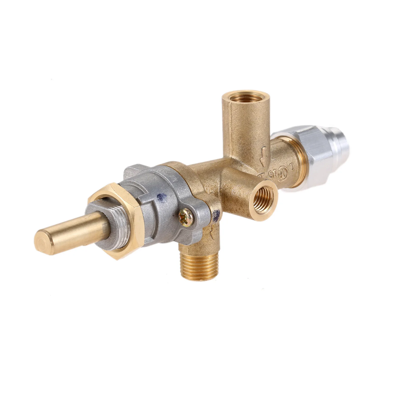 Safety Brass Patio Heater Room Space Heater Main Control Valve with Pilot Port Fit for Low Pressure Gas Patio Burner Connection